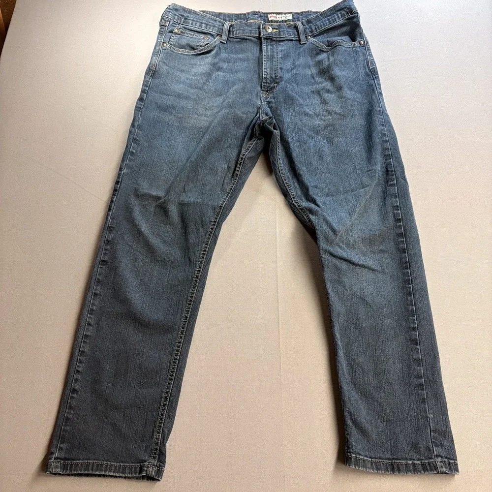 Wrangler Mens 36x26 Regular Taper Stretch Blue Jeans Medium Wash Denim 96RTWSH
